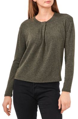 1.STATE Twist Front Keyhole Top in Fatigue Heather