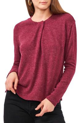 1.STATE Twist Front Keyhole Top in Ruby Plume
