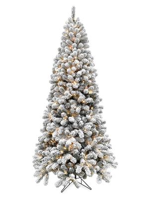 10' Alaskan Pine Snow-Flocked Artificial Christmas Tree - Snow