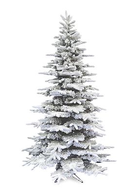 10-Foot Flocked Mountain Pine Christmas Tree