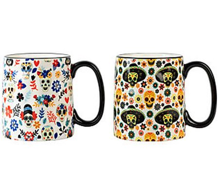 10 Strawberry Street Set of 4 Halloween Bella Mugs