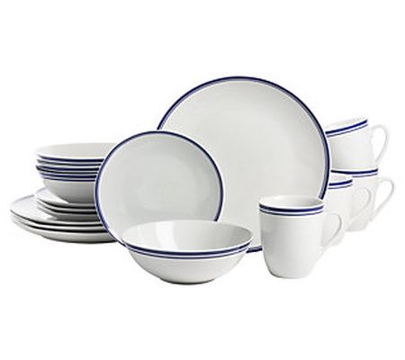 10 Strawberry Street Simply Coupe Banded 16-Pc Dinnerware Set