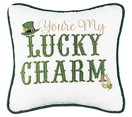 10" x 10" My Lucky Charm St. Patrick's Day Pill ow by Valerie