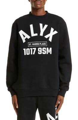 1017 ALYX 9SM Arch Logo Graphic Sweatshirt in Black