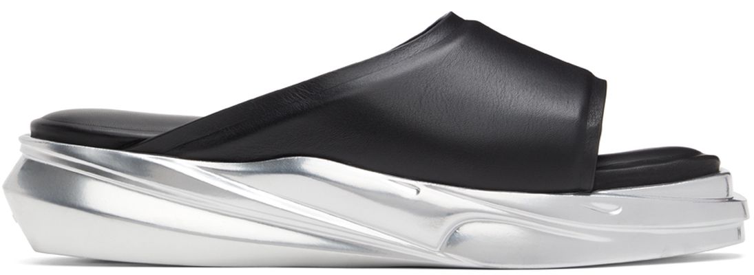 1017 ALYX 9SM Black & Silver Mono Slides