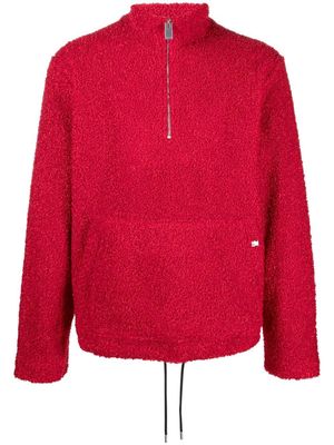 1017 Alyx 9SM bouclé half-zip sweatshirt - Red