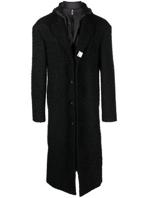 1017 ALYX 9SM bouclé layered single-breasted coat - Black