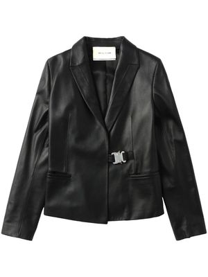 1017 ALYX 9SM buckle-fastening single-breasted leather blazer - Black