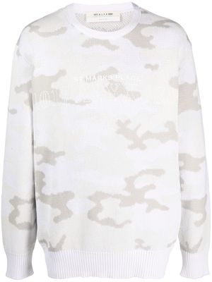 1017 ALYX 9SM camouflage-pattern logo-print jumper - White
