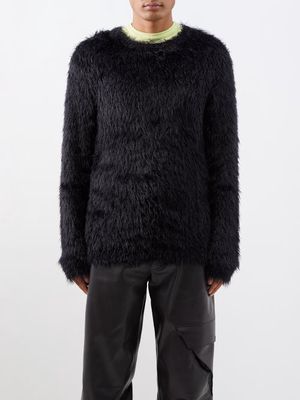 1017 ALYX 9SM - Crew-neck Chenille-knit Sweater - Mens - Black