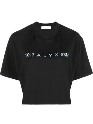 1017 ALYX 9SM cropped logo-print T-shirt - Black