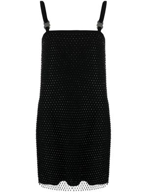 1017 ALYX 9SM crystal-embellished mesh mini dress - BLACK