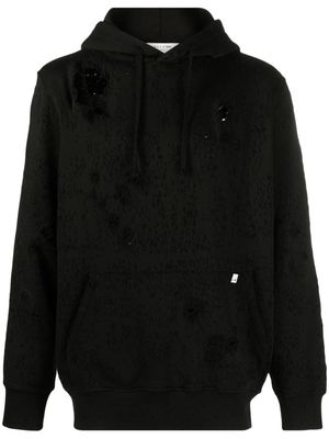 1017 ALYX 9SM distressed-effect cotton hoodie - Black