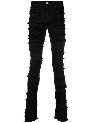 1017 ALYX 9SM distressed frayed skinny jeans - Black