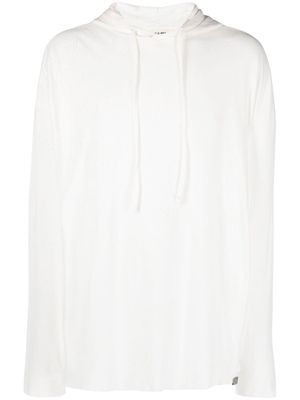 1017 ALYX 9SM distressed hooded long-sleeve top - White