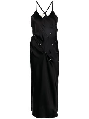 1017 ALYX 9SM embellished gathered-detail slip dress - Black