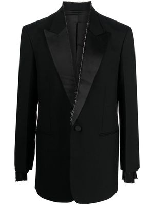 1017 ALYX 9SM frayed-trim wool blazer - Black