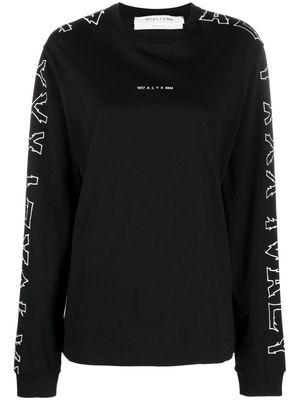 1017 ALYX 9SM graphic logo long sleeve T-shirt - BLACK
