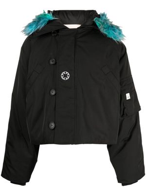 1017 ALYX 9SM graphic-print padded hooded jacket - Black