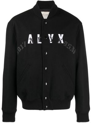 1017 ALYX 9SM leather-logo bomber jacket - Black
