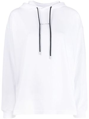1017 ALYX 9SM logo drawstring hoodie - White