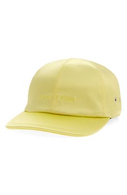1017 ALYX 9SM Logo Embroidered Satin Baseball Cap in Yellow
