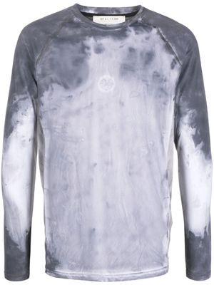 1017 ALYX 9SM logo-embroidered tie-dye pattern T-shirt - White