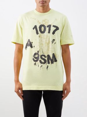 1017 ALYX 9SM - Logo-print Cotton T-shirt - Mens - Yellow