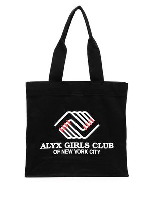 1017 ALYX 9SM logo-print cotton tote bag - Black