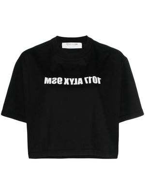 1017 ALYX 9SM logo-print cropped cotton T-shirt - Black