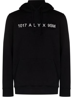 1017 ALYX 9SM logo-print drawstring hoodie - Black