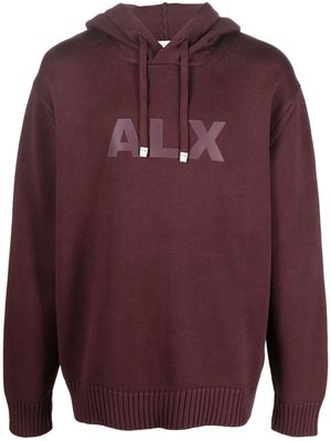 1017 Alyx 9SM logo-print knitted hoodie - Red