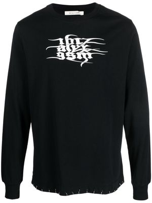 1017 ALYX 9SM logo-print long-sleeve cotton T-shirt - Black