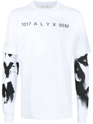 1017 ALYX 9SM logo print long sleeve T-shirt - White