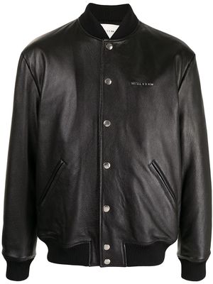 1017 ALYX 9SM logo-print pebbled leather jacket - Black