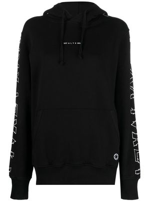 1017 ALYX 9SM logo print pullover hoodie - BLACK