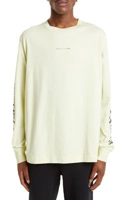 1017 ALYX 9SM Men's Long Sleeve Graphic Tee in Washed Out Yellow