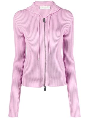 1017 ALYX 9SM ribbed-knit hooded cardigan - Pink