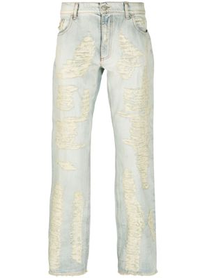 1017 ALYX 9SM ripped mid-rise straight-leg jeans - Neutrals