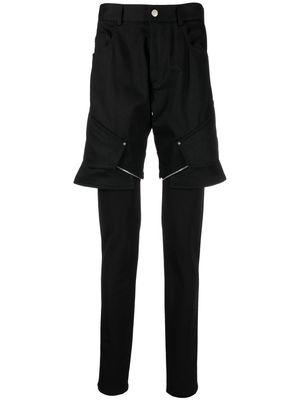 1017 ALYX 9SM shorts layered trousers - Black