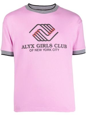 1017 ALYX 9SM slogan-print short-sleeved T-shirt - Pink
