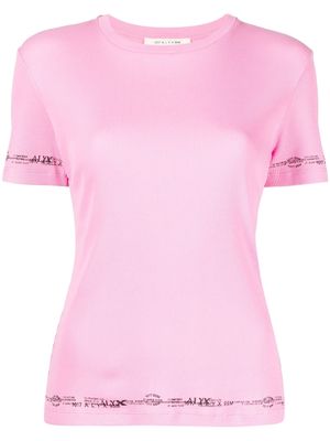 1017 ALYX 9SM stripe-detail short-sleeve T-shirt - Pink