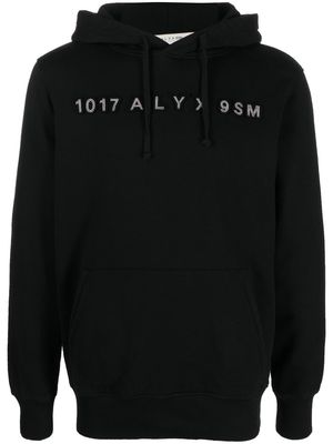 1017 ALYX 9SM studded-logo detail hoodie - Black