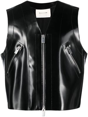 1017 ALYX 9SM zip-up leather vest - Black
