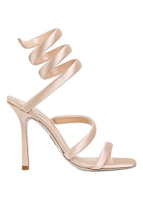 105MM Satin Wrap Sandals