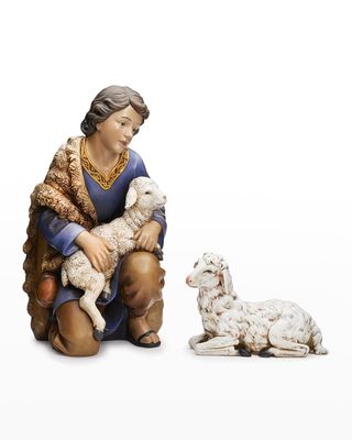 11.25"H Two-Piece St Shepherd/Lamb 19" Scale Nativity Figure