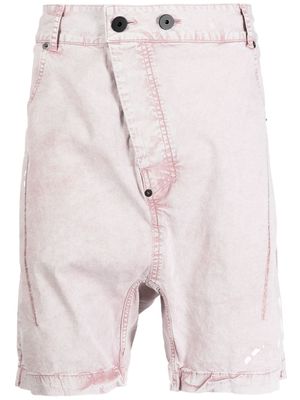 11 By Boris Bidjan Saberi distressed denim shorts - Pink