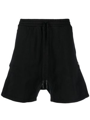 11 By Boris Bidjan Saberi drawstring-waist cotton shorts - Black