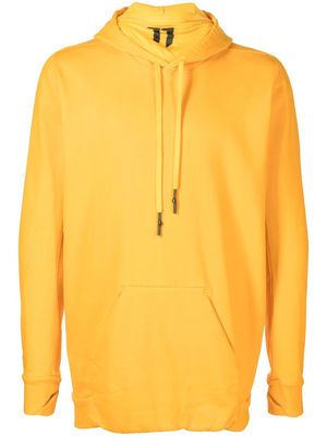 11 By Boris Bidjan Saberi logo print slim cotton hoodie - Yellow
