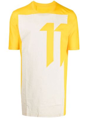 11 By Boris Bidjan Saberi logo-print T-shirt - Yellow